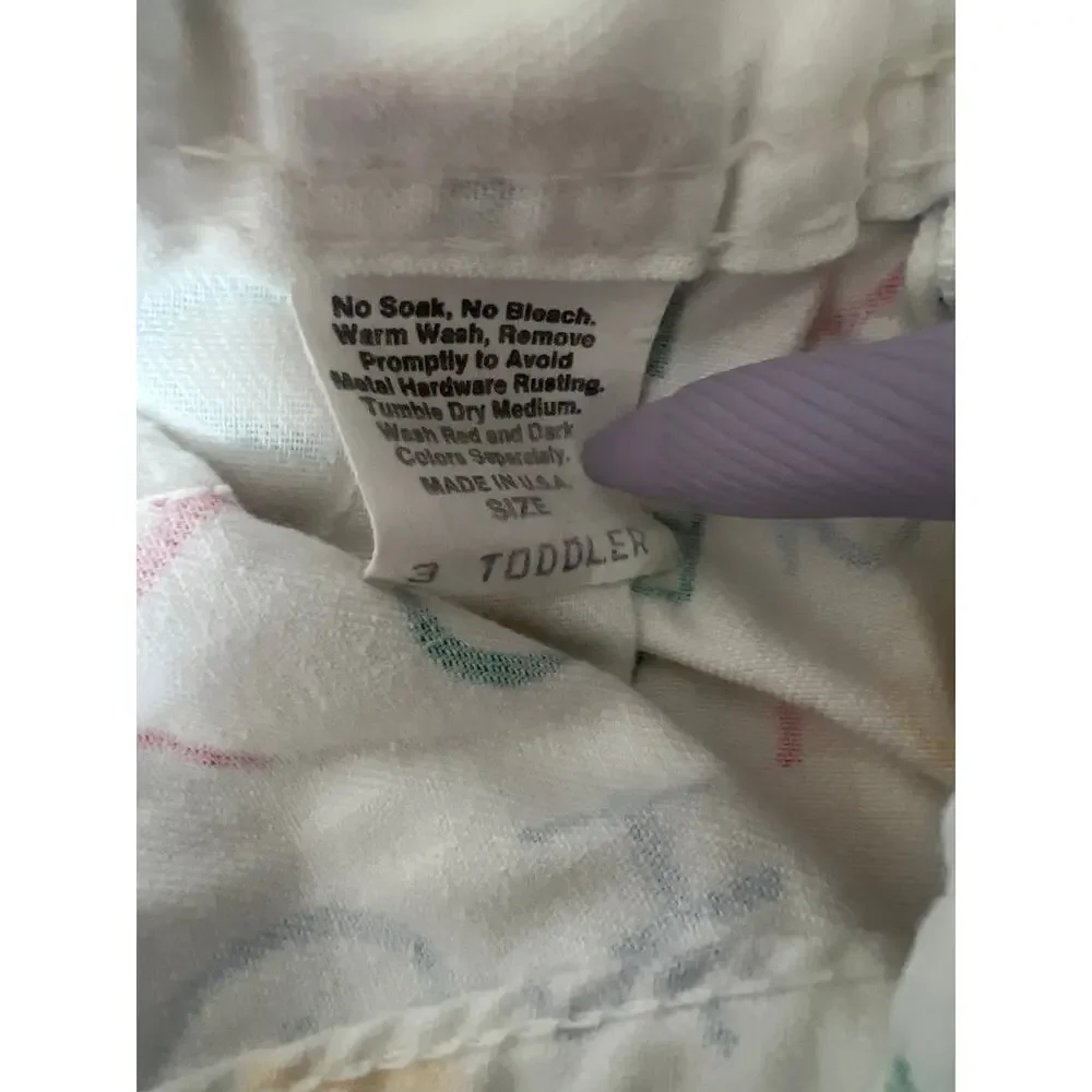 Vintage 90s OshKosh B'Gosh Vintage bib Overalls Osh spell out Print AOP size 3